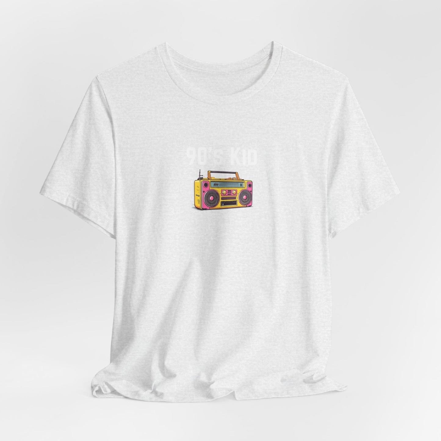 Retro Boombox Tee — 90s Kid Graphic T-Shirt