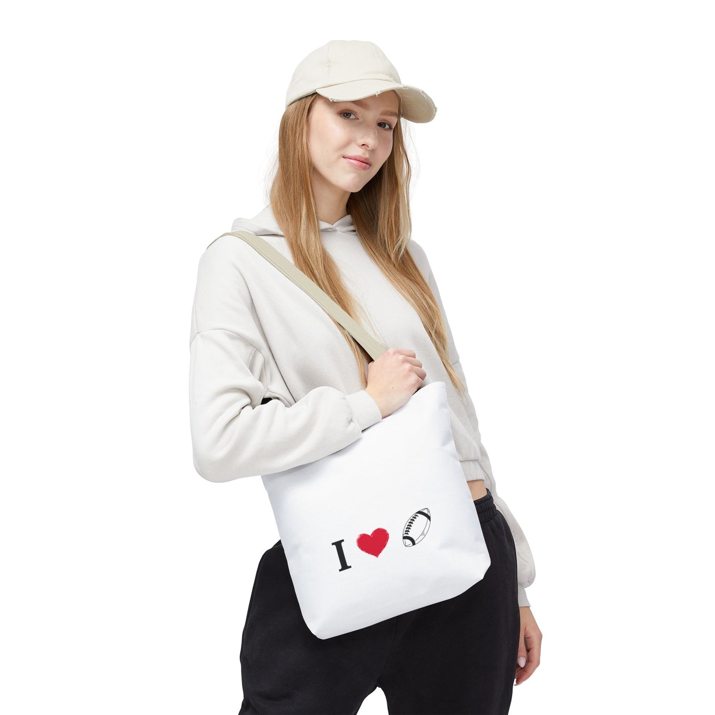 Football Lover's Tote Bag - Perfect for Game Day, Sports Events, Gifts for Fans, Eco-Friendly Carryall, Personal Use, Travel Bag - TRV