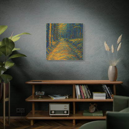 Van Gogh Style Forest Canvas Art | Nature Wall Decor, Home Office Accent, Gift for Nature Lovers, Gallery Wrapped, Living Room Wall Art - TRV