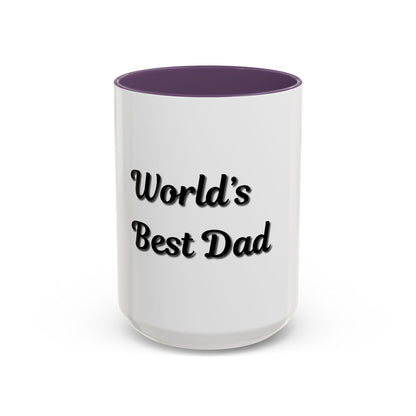 World's Best Dad Accent Coffee Mug - Perfect Gift for Father's Day - TRV