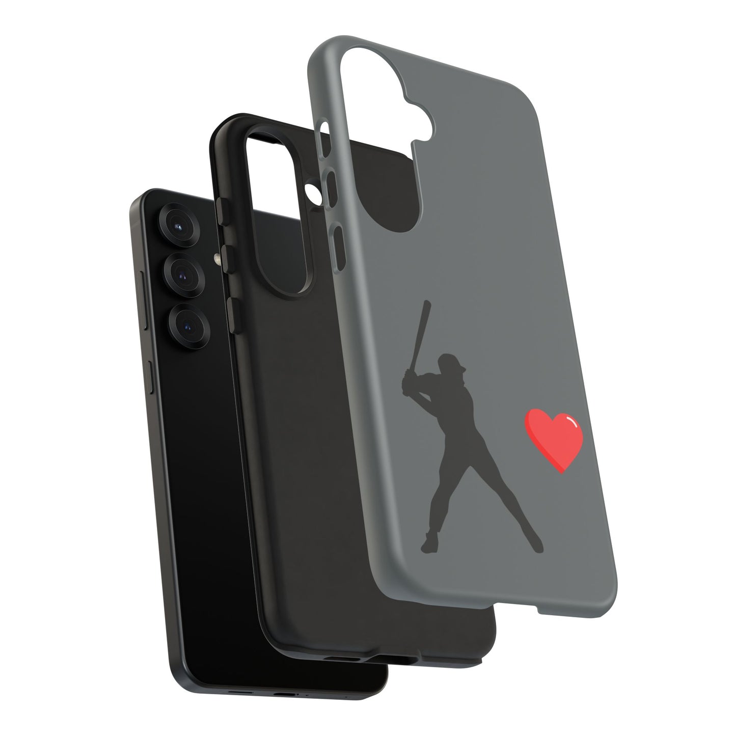 Printify Baseball Love phone case featuring sports-themed design, durable tough case for sports lovers and Father's Day gift.