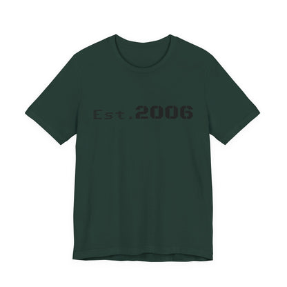 Vintage-style "Established 2006" graphic T-shirt by Printify, featuring retro birthday design on a casual cotton tee.