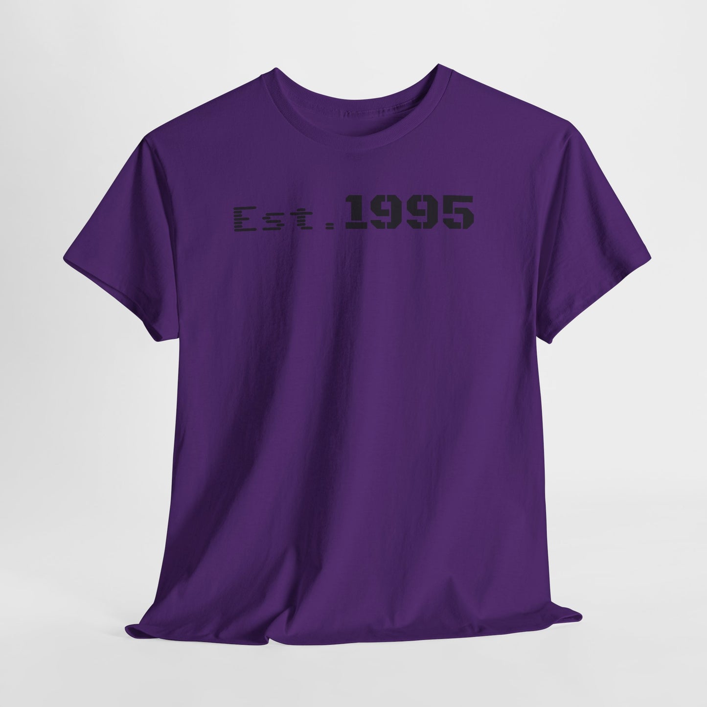 Unisex Heavy Cotton Tee - Est. 1995, Vintage Birthday Gift, Customizable Tee, Retro Unisex Shirt, Casual Everyday Wear