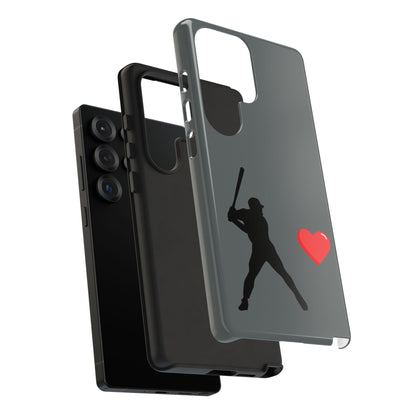 Printify Baseball Love phone case featuring sports-themed design, durable protective cover for sports lovers and Father's Day gift.