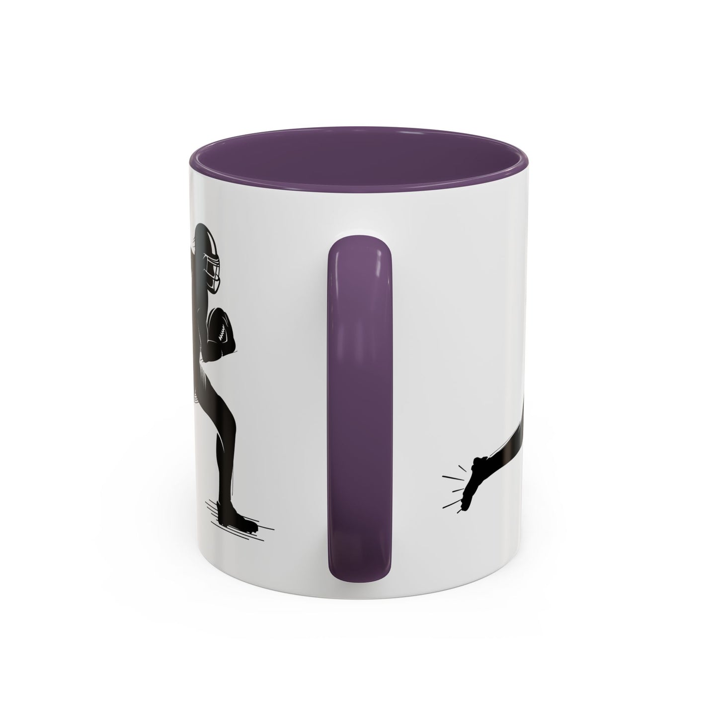 Football Player Themed Accent Coffee Mug, Sports Fan Gift, Unique Mug for Athletes, Coffee Lover, Game Day Essential - TRV