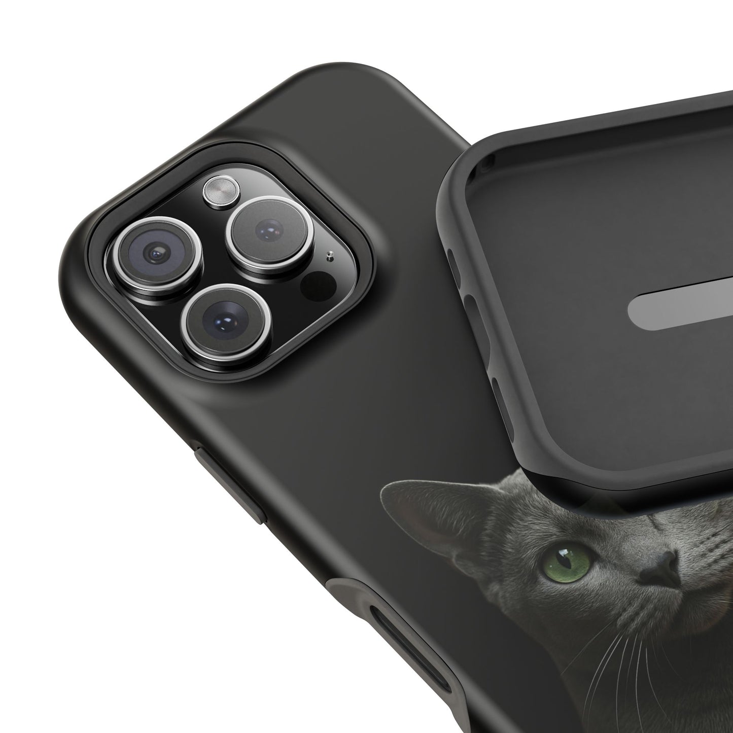 Russian Blue Cat Phone Case — Magnetic Impact-Resistant iPhone Cover