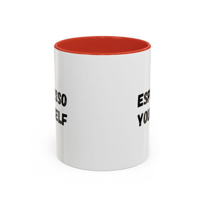 Espresso Yourself Coffee Mug - Fun Black Accented Mug for Coffee Lovers, Great Gift for Birthdays, Christmas, and Housewarming