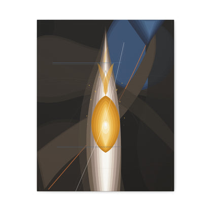 Abstract Geometric Flame Canvas | Matte Stretched Canvas 1.25"