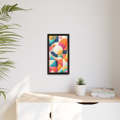 Colorful Geometric Abstract Art Matte Canvas Framed
