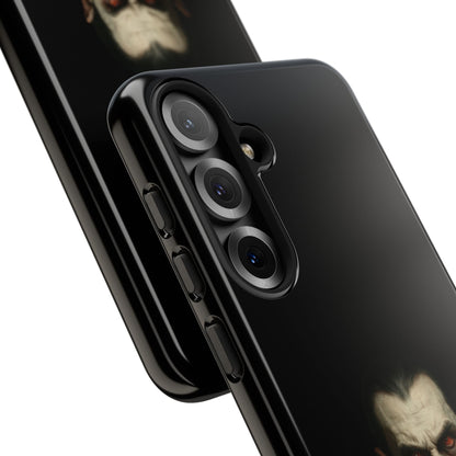 Gothic vampire portrait phone case for iPhone, featuring a Dracula-inspired horror design on a Printify protective cover.
