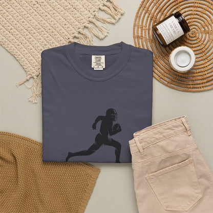 Football Player Graphic Unisex T-Shirt, Casual Sports Tee, Gift for Athletes, Workout Shirt, Everyday Wear, Unique Running Apparel