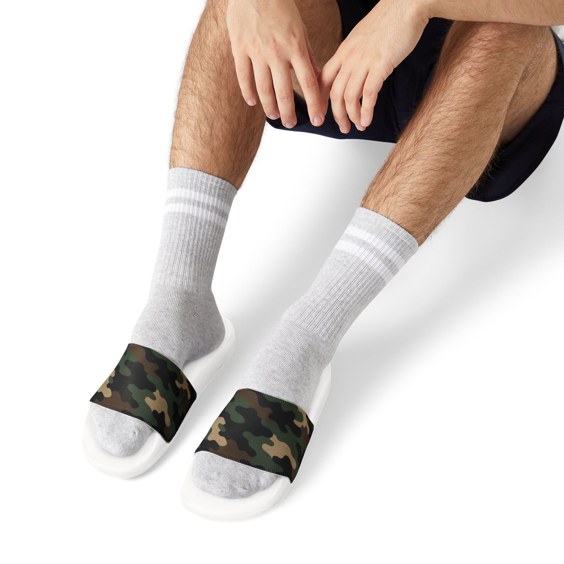 Camouflage Men's Slip-On Sandals | Casual Comfort Footwear for Summer, Beach Days, Outdoor Activities, Gifts for Him, Fashionable Slides - TRV