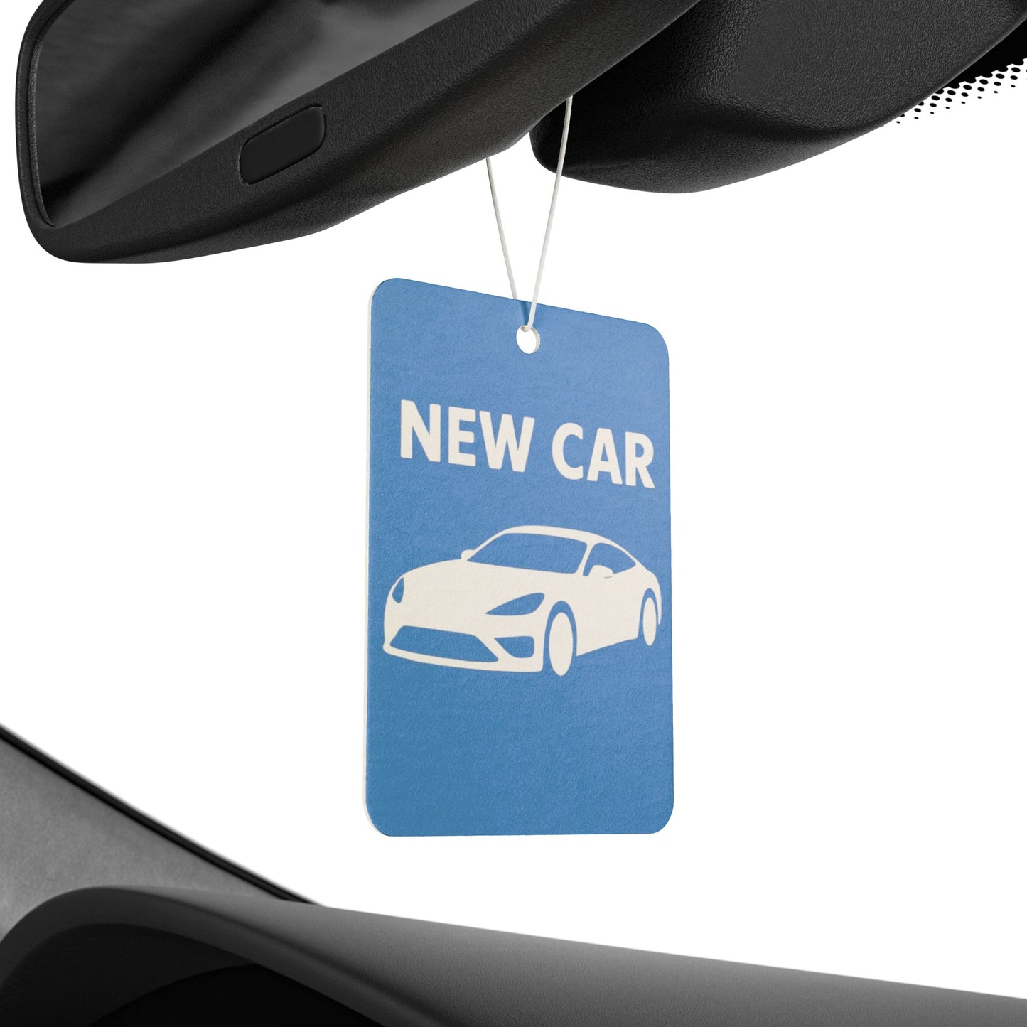 Blue silhouette car air freshener with auto scent, designed as an accessory for freshening up your vehicle interior.