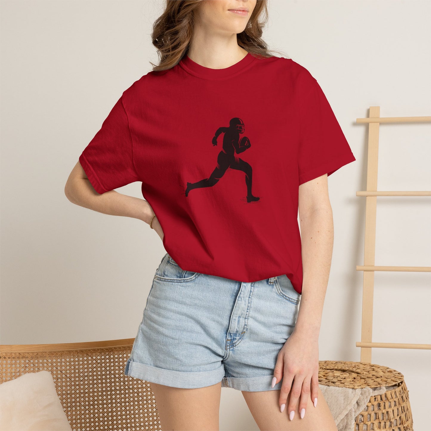 Football Player Graphic Unisex T-Shirt, Casual Sports Tee, Gift for Athletes, Workout Shirt, Everyday Wear, Unique Running Apparel