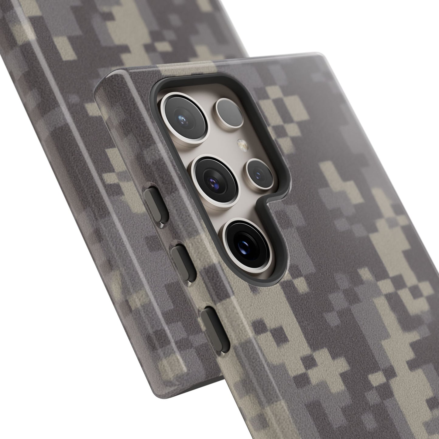 Digital camouflage tough phone case by Printify, rugged protective cover for smartphones with digital camo design.