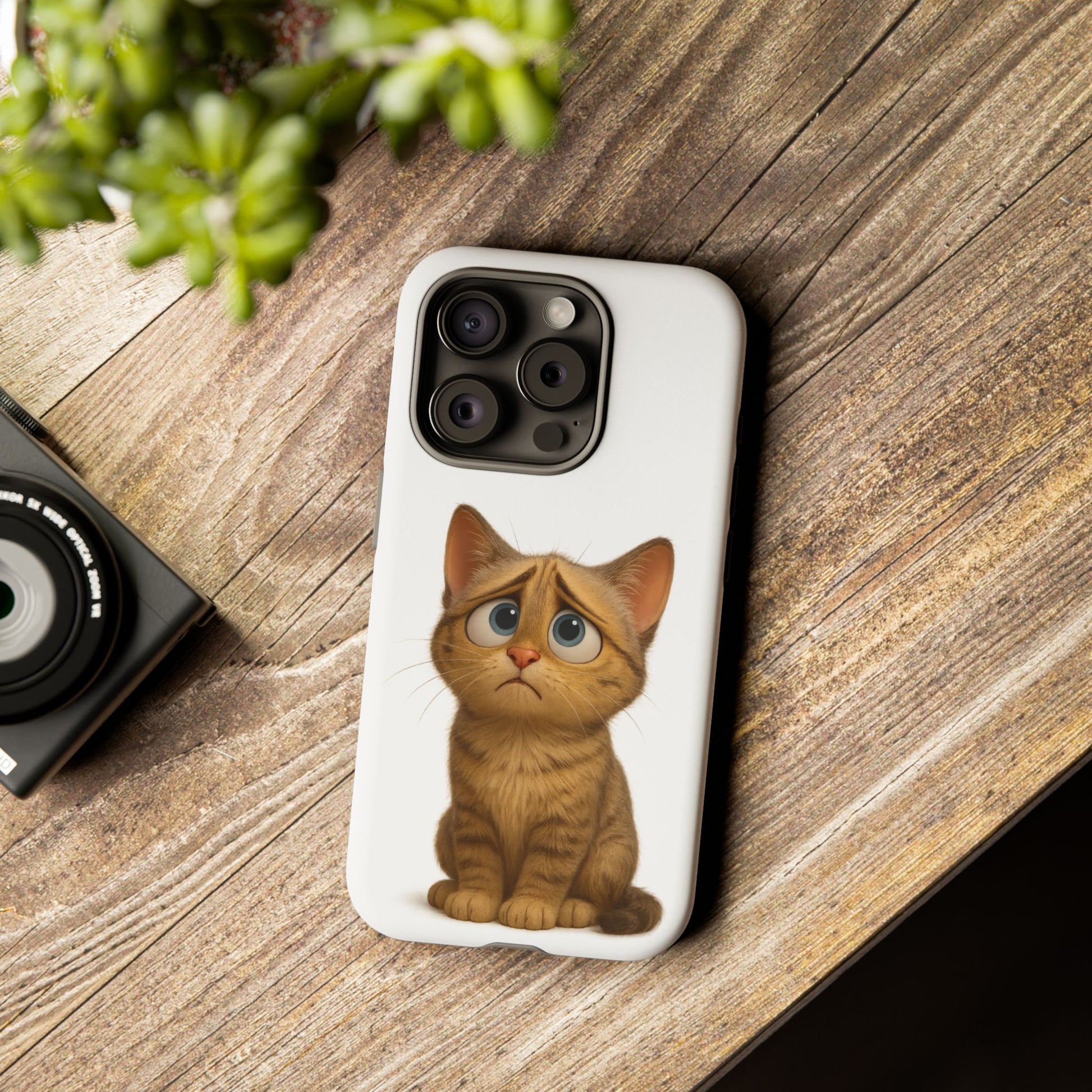 Cute Cat Phone Case, Funny Kitty Case, Animal Lover Gift, Cat Lover Accessory, Unique Cat Design Case, Pet Mom Gift - TRV