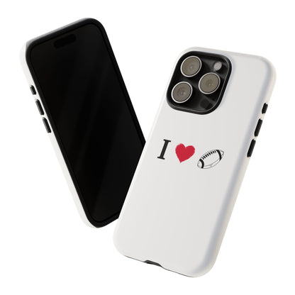 Football Love Phone Case - Tough Cases, Unique Sports Lover Gift, Personalized Cellphone Cover, Birthday Present, Sports Equipment - TRV