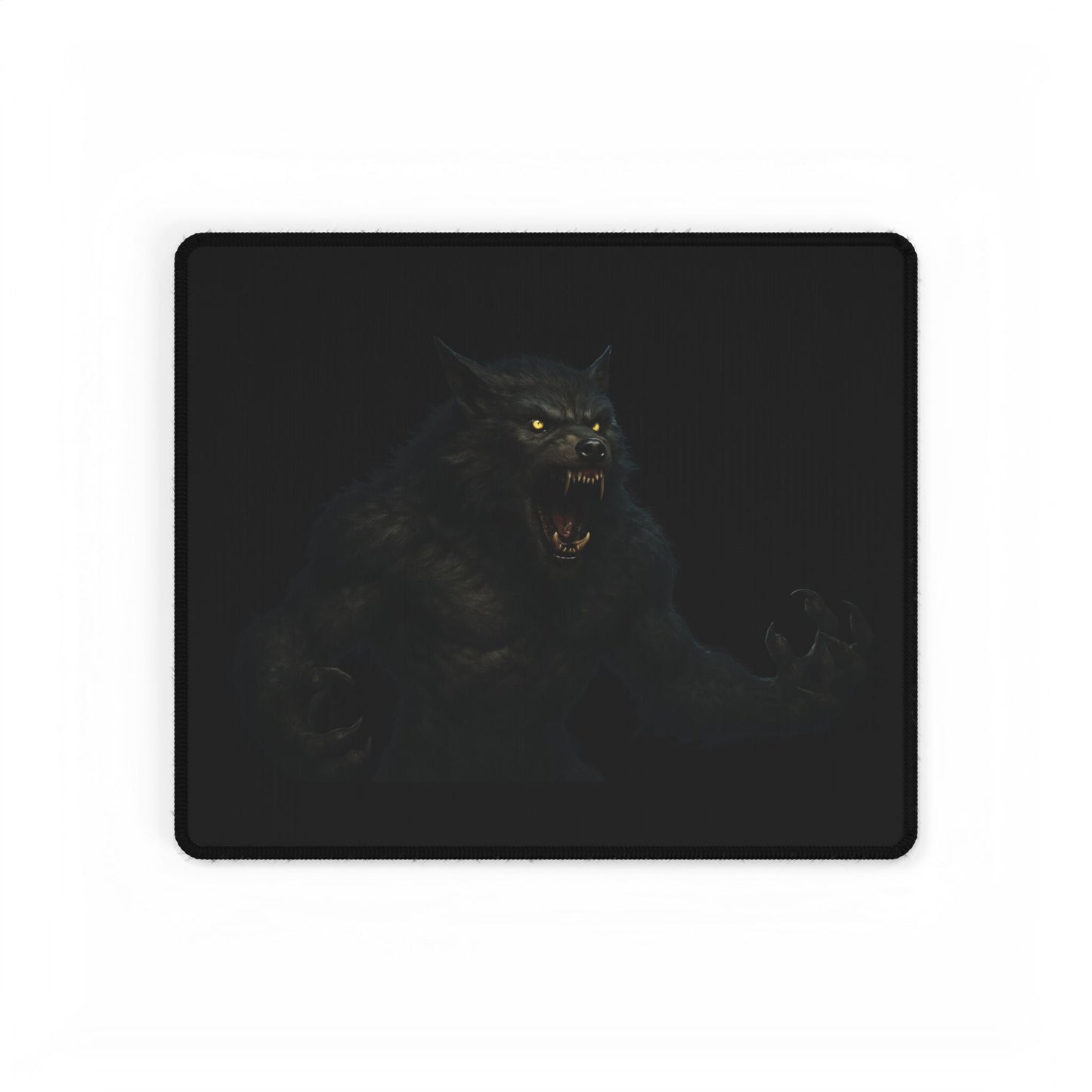 Fierce Werewolf Desk Mat, Gaming Desk Pad, Office Decor, Computer Accessory, Gift for Gamers, Halloween Decor