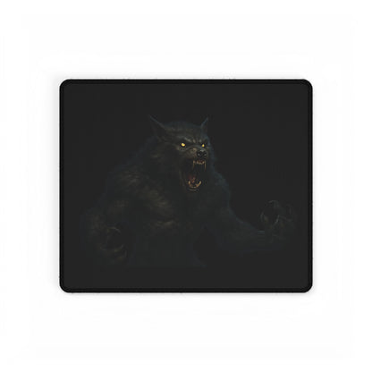 Fierce Werewolf Desk Mat, Gaming Desk Pad, Office Decor, Computer Accessory, Gift for Gamers, Halloween Decor
