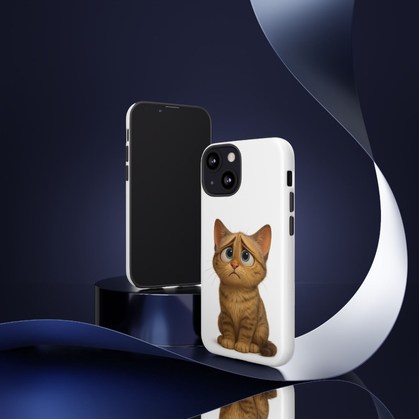 Cute Cat Phone Case, Funny Kitty Case, Animal Lover Gift, Cat Lover Accessory, Unique Cat Design Case, Pet Mom Gift - TRV