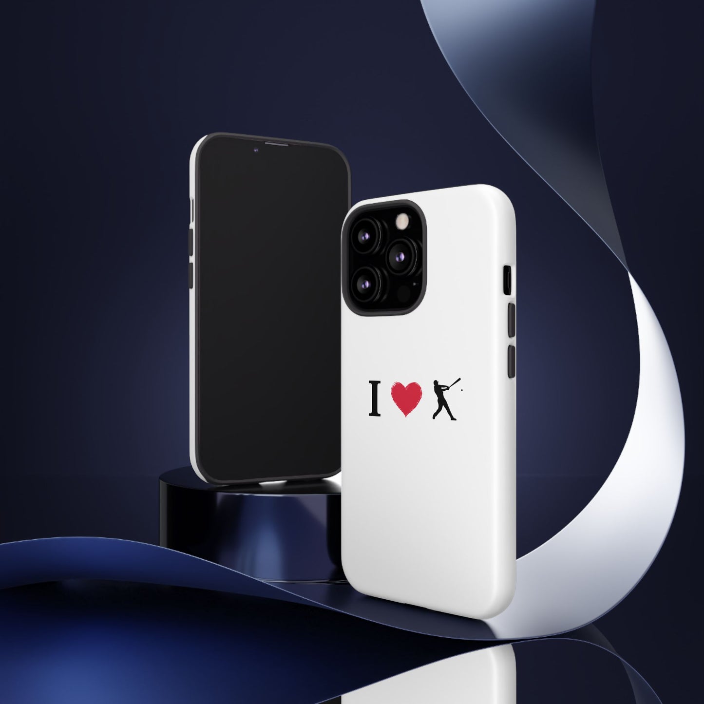 Baseball Love Phone Case, Tough Cases for Sports Lovers, i Heart Baseball Protection, Gift for Players, Cute Sports Case - TRV