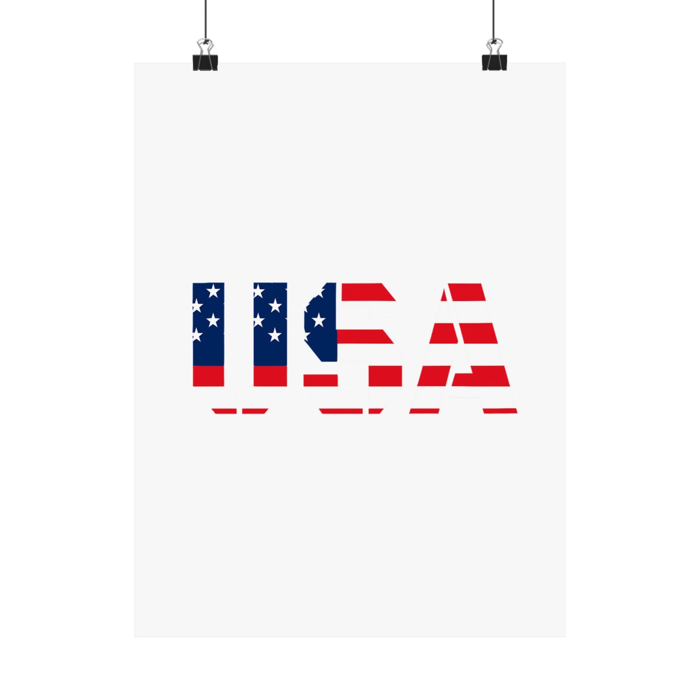 USA Patriotic Wall Art Poster, Red White Blue Home Decor, Fourth of July Decoration, American Flag Art, Independence Day Gift