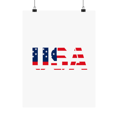 USA Patriotic Wall Art Poster, Red White Blue Home Decor, Fourth of July Decoration, American Flag Art, Independence Day Gift