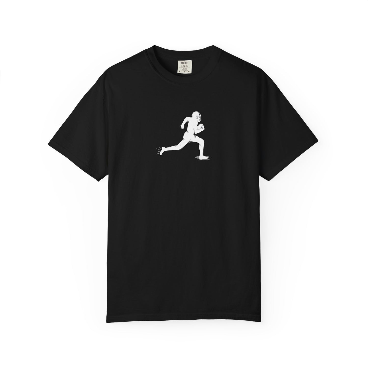 Sporty Unisex Garment-Dyed T-Shirt with Football Player Graphic, Activewear, Casual Wear, Gift for Runners, Fitness Apparel, Everyday Style