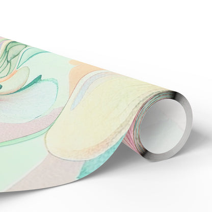 Floral Pastel Wrapping Paper Roll — Watercolor Hydrangea Gift Wrap