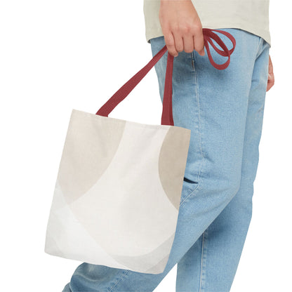 Neutral Abstract Geometric Tote Bag | Minimal Beige Shapes