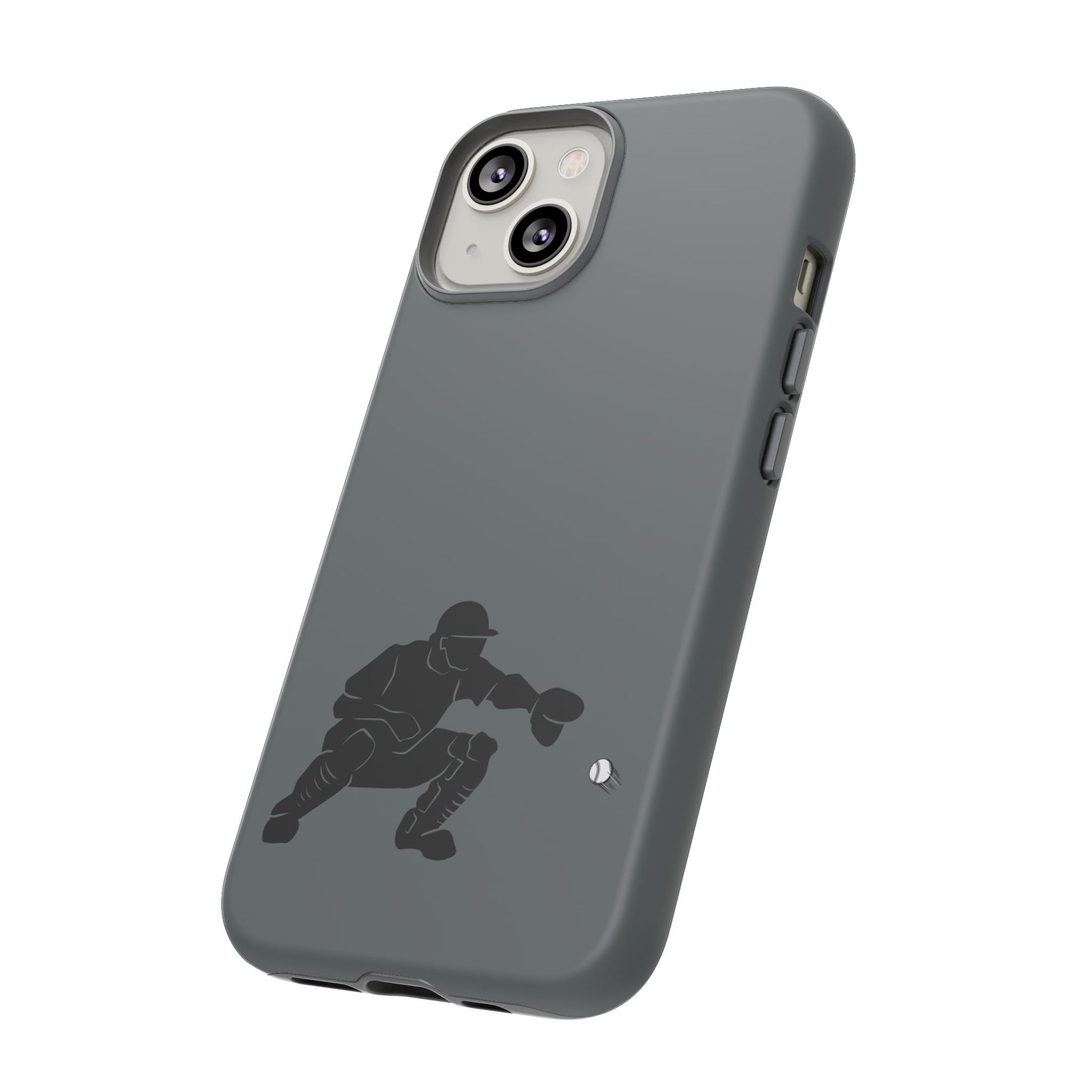 Printify baseball catcher phone case, tough protective cover with detailed catcher glove and ball design for smartphones.