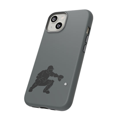 Printify baseball catcher phone case, tough protective cover with detailed catcher glove and ball design for smartphones.