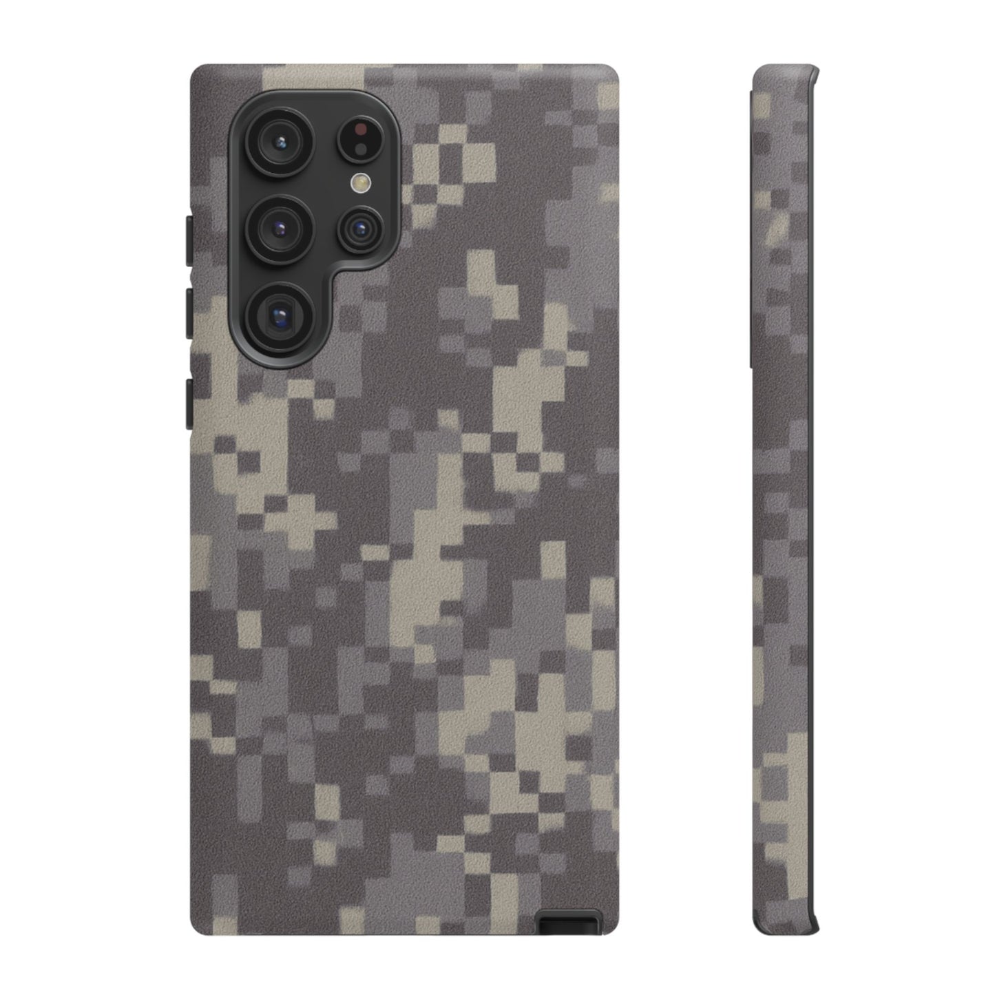 Rugged digital camouflage Printify phone case with protective tough cover for durable smartphone protection.