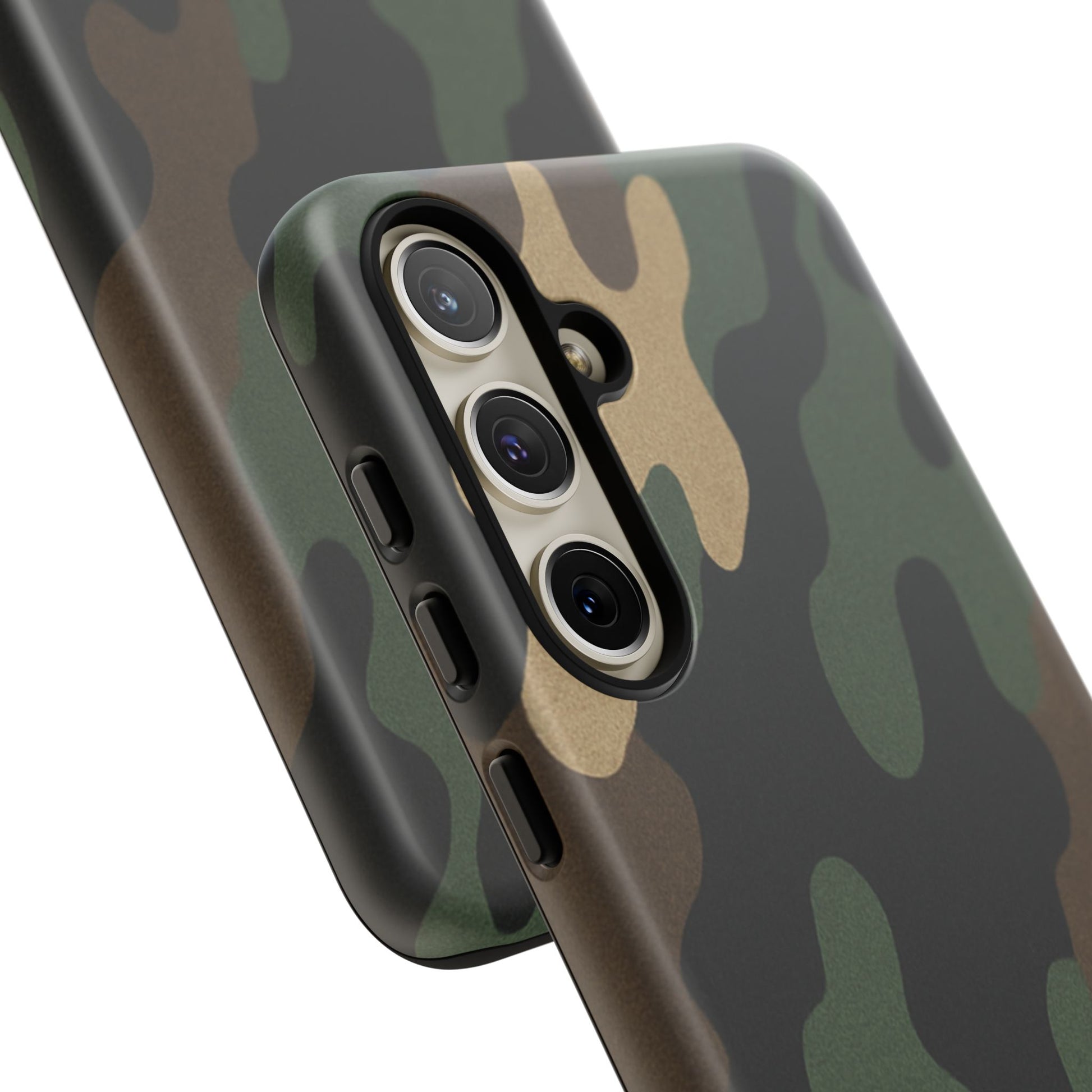 Rugged military green Printify camo tough phone case with protective design for a smartphone.