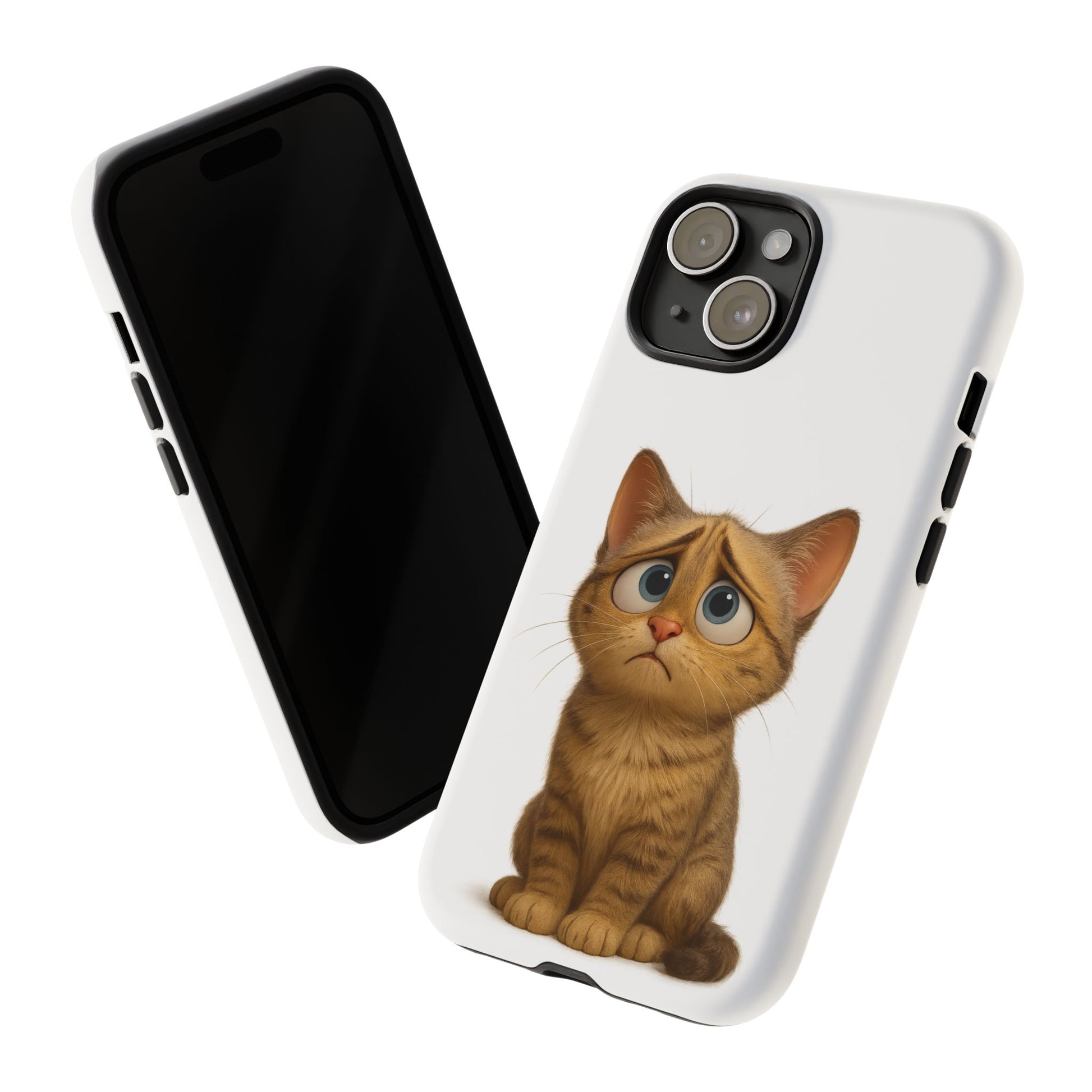 Cute Cat Phone Case, Funny Kitty Case, Animal Lover Gift, Cat Lover Accessory, Unique Cat Design Case, Pet Mom Gift - TRV