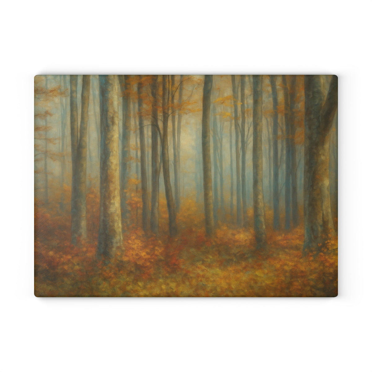 Autumn Woodland Misty Forest Glass Cutting Board - view 3