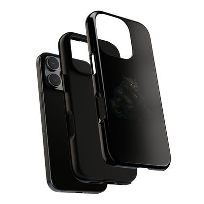 Dark monster graphic werewolf phone case by Printify, tough protective cover with detailed werewolf design for smartphones.