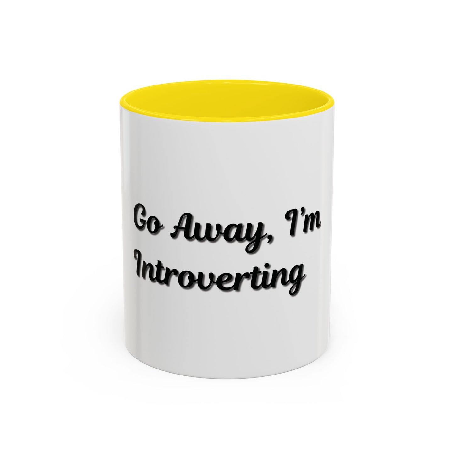 Introvert Coffee Mug - Go Away, I'm Introverting - Black Accent for Relaxing Moments - TRV