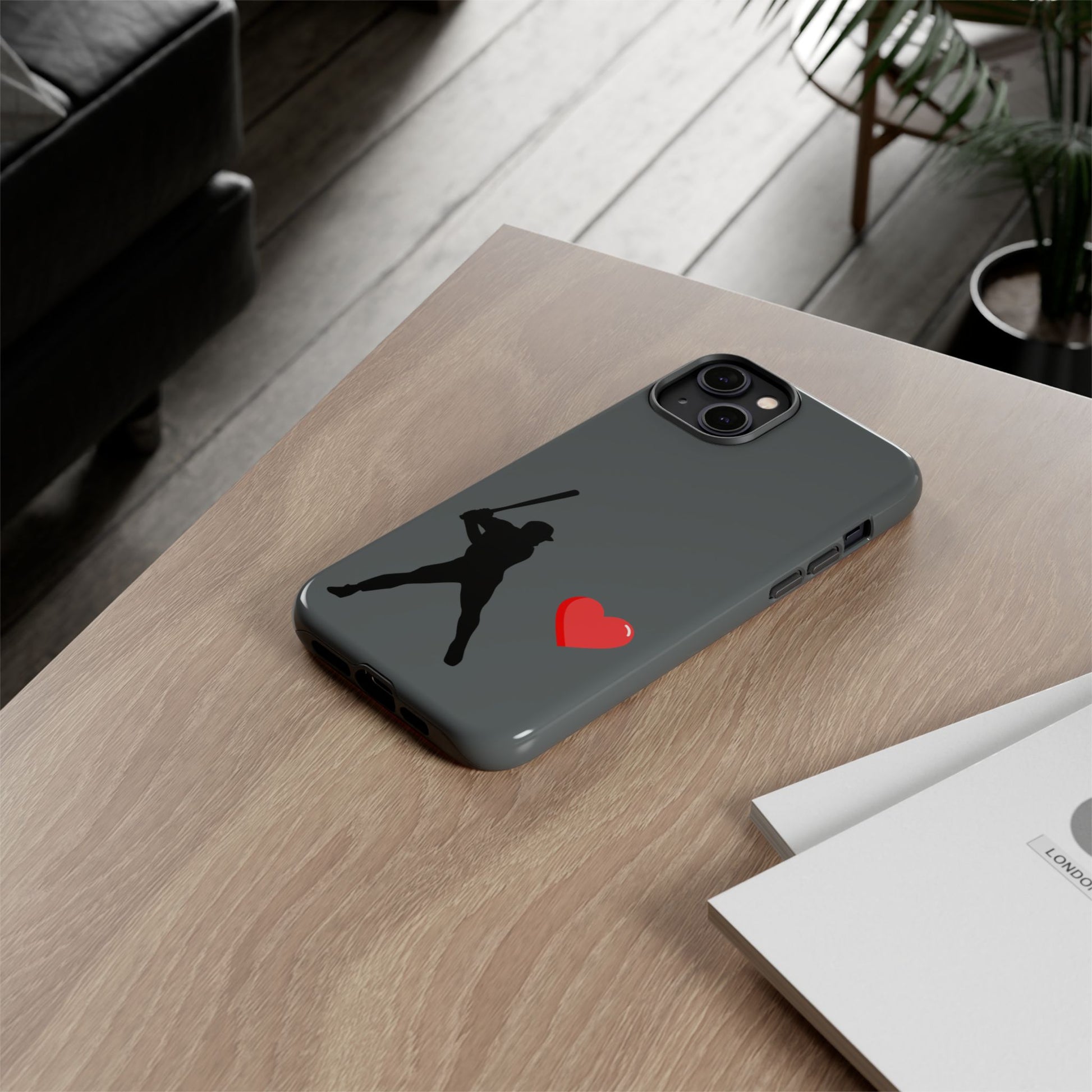 Printify Baseball Love phone case featuring sports-themed design, perfect for sports lovers and Father's Day gift ideas.