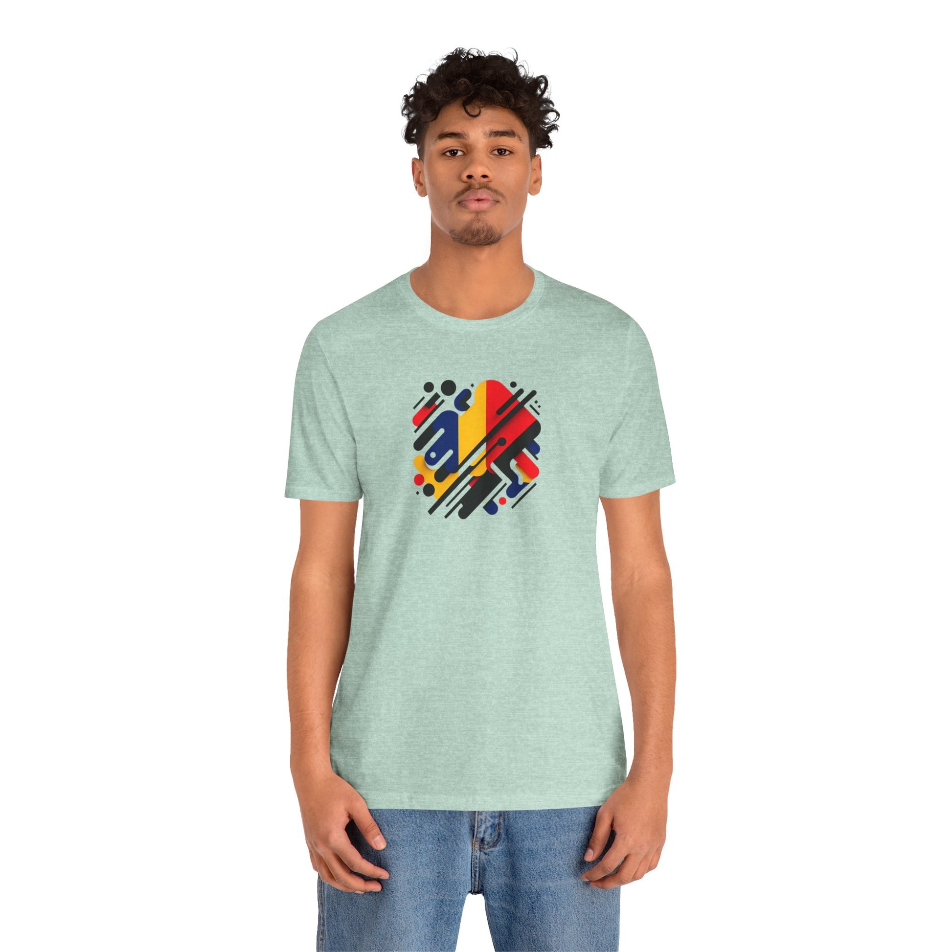 Artistic Heart Unisex Jersey Tee - Vibrant Graphic Tee, Casual Wear, Gift for Art Lovers, Birthday Surprise, Everyday Comfort - TRV