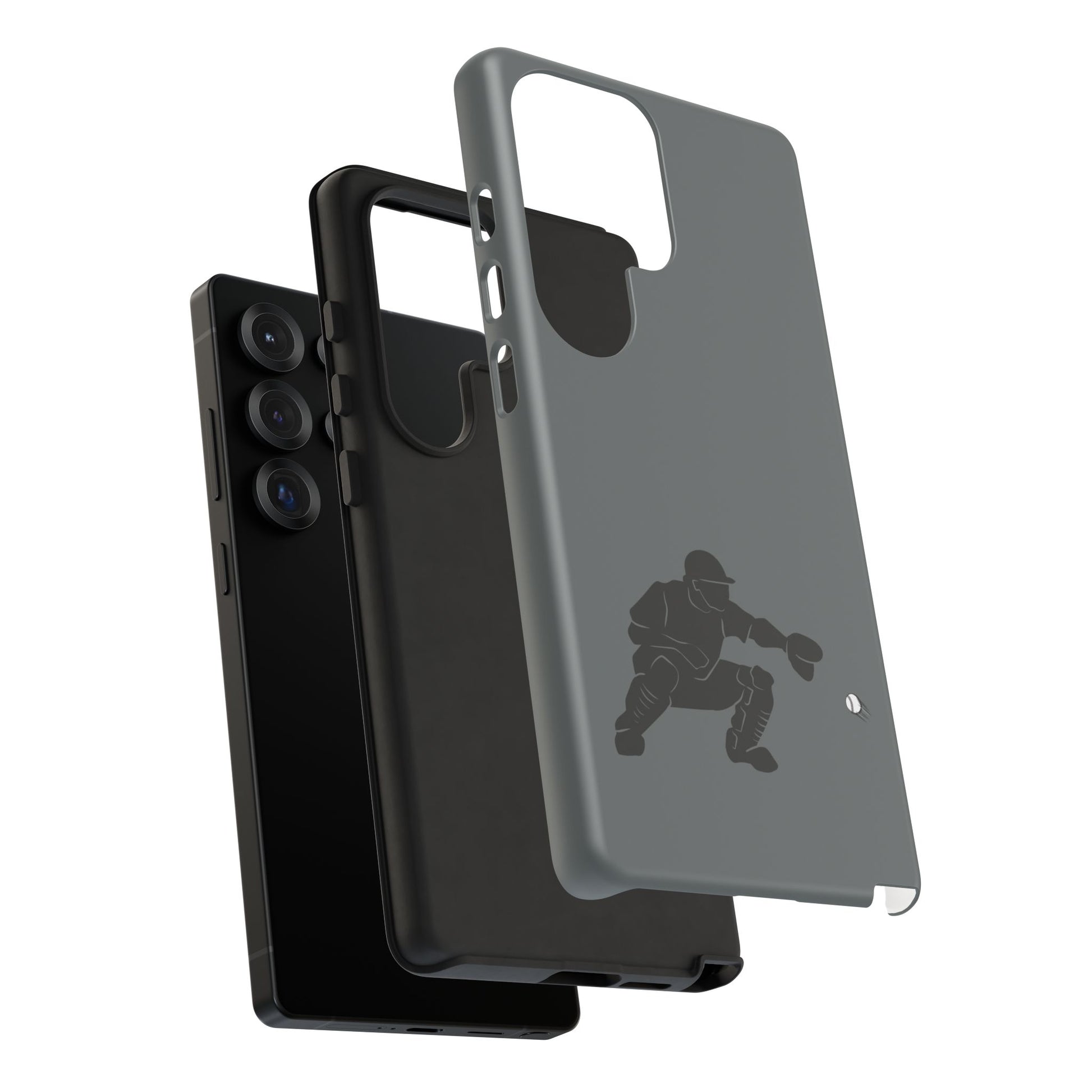 Printify baseball catcher phone case, tough protective cover with catcher design, fits smartphone models, durable and stylish.