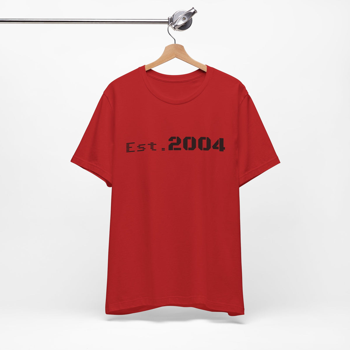 Minimal vintage Est. 2004 T-Shirt by Printify featuring a simple design celebrating the birth year, casual and stylish.