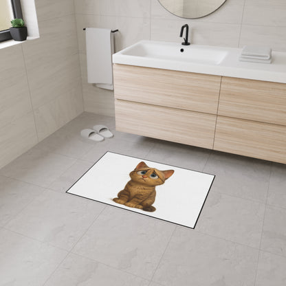 Cute cat-themed floor mat by Printify featuring a fun design, perfect for entrance areas and cat lover gifts.