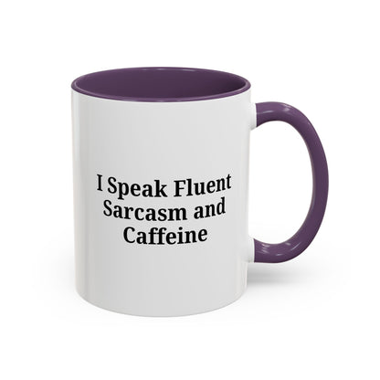 Sarcastic Accent Coffee Mug, Funny Gift for Coffee Lovers, Perfect for Office, Birthdays, Humor Lovers, Black Handle Mug - TRV