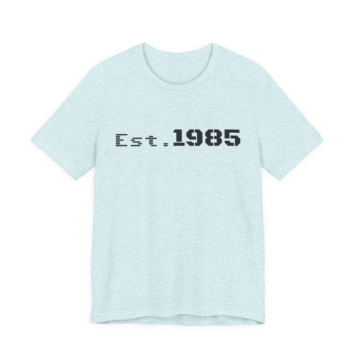 Vintage Est. 1985 graphic T-shirt by Printify featuring a retro style design and bold year display.