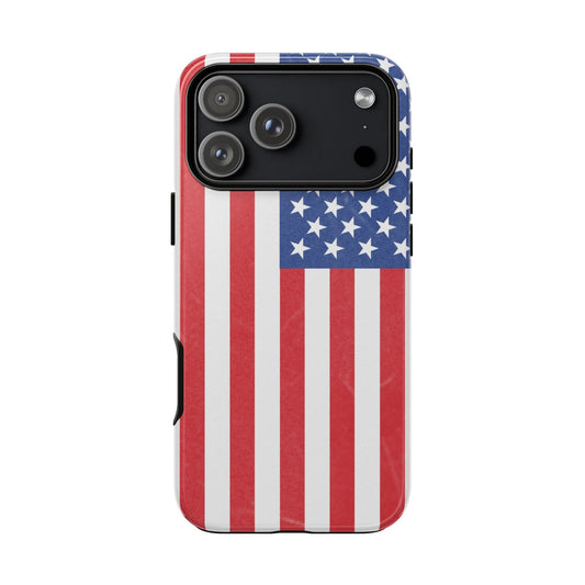 American Flag Tough Phone Case — Durable Patriotic iPhone Cover