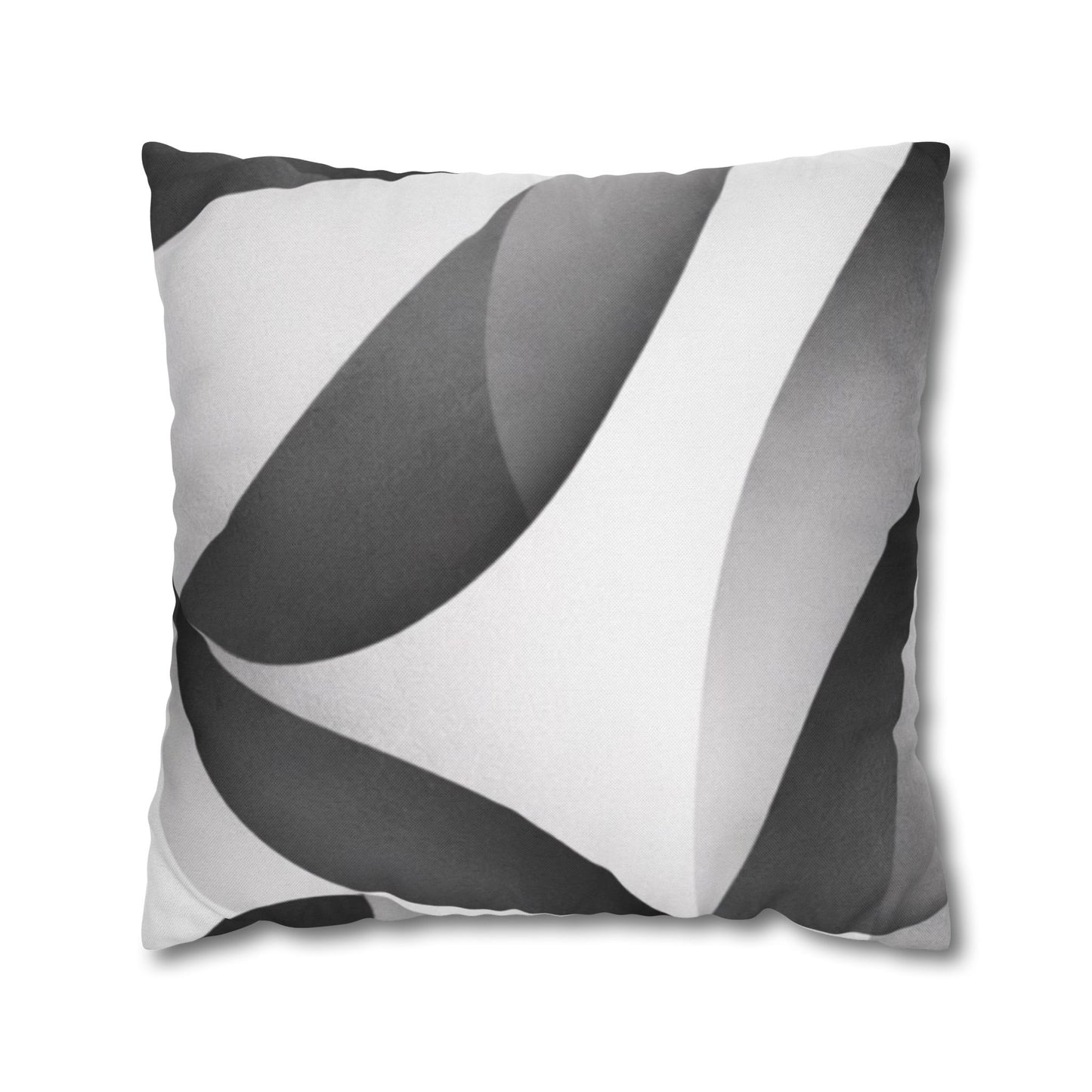 Abstract Black White Wave Pillowcase | Square Pillow