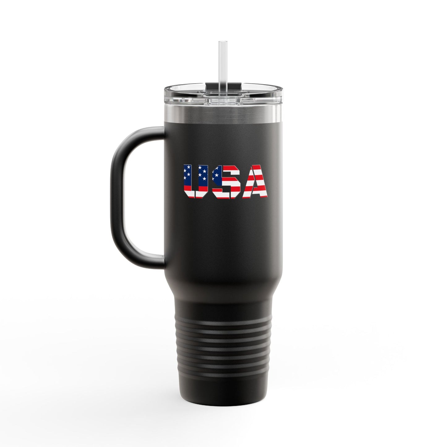 Insulated Travel Mug with USA Design - Perfect for Road Trips, Outdoor Adventures, and Gifts, 40oz Tumbler for Coffee, Tea, and More