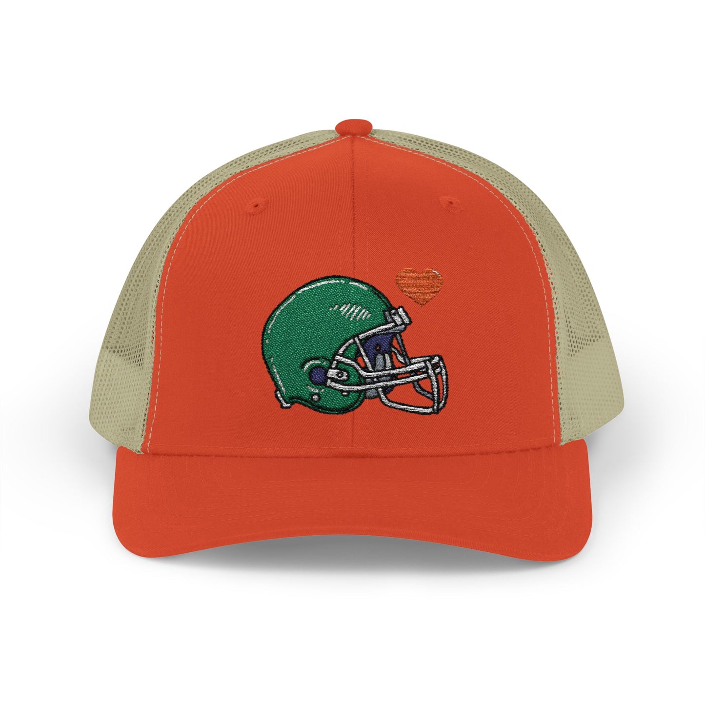 Snapback Trucker Cap with Football Heart Design - Perfect for Sports Fans, Gifts for Gamers, Casual Outings, Tailgating, and Team Spirit - TRV