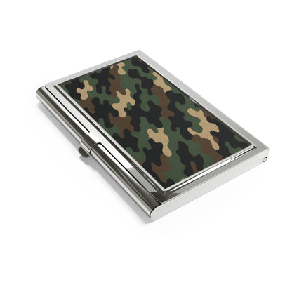 Camouflage Business Card Holder – Military Camo Metal Card Case
